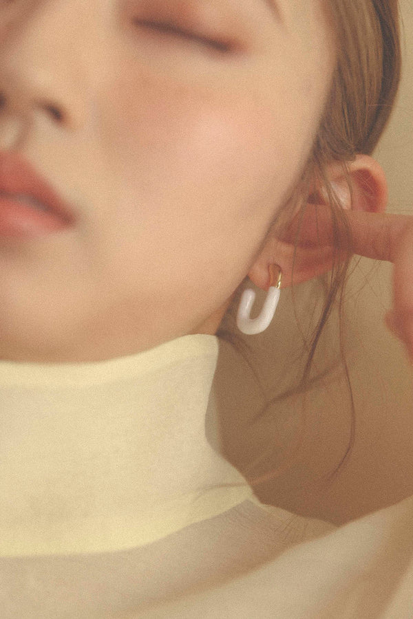 Rounded Two-Tone Earring