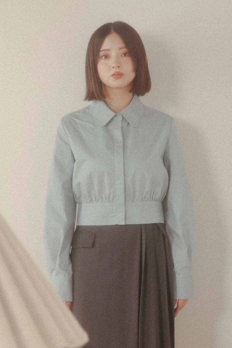 Cropped Fly Front Shirt