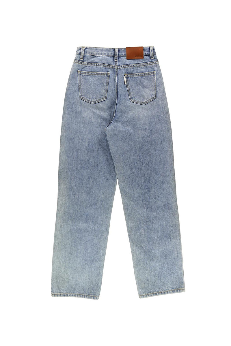 High Waist Wide Denim Pants